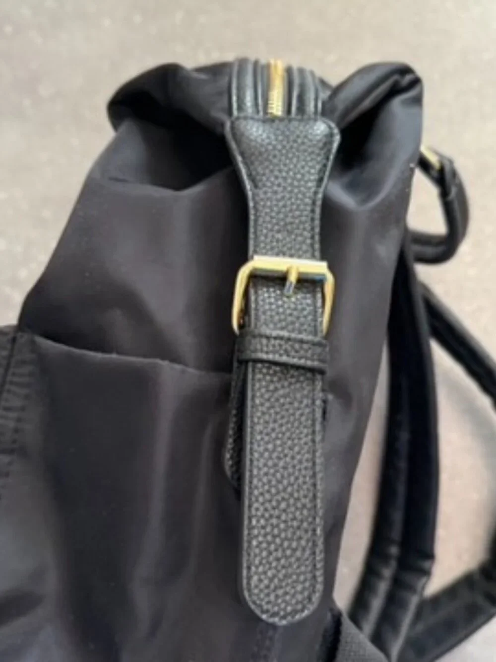 Tommy Bahama Black Nylon & Faux Leather Backpack – Everyday Travel Bag